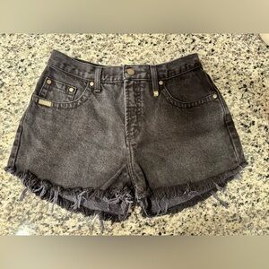 Rockies Black Natural Rise Cutoff Denim Shorts
